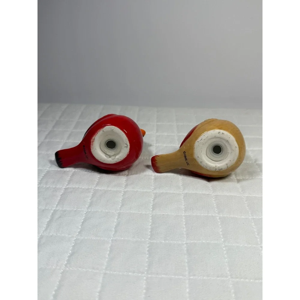 Hallmark Cardinal Bird Salt & Pepper Shakers Ceramic Red & Female Pair Set